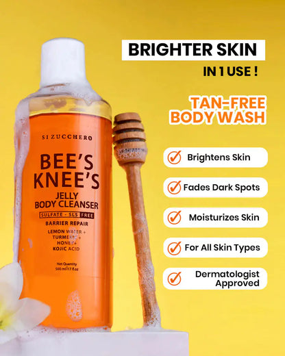 Bee’s Knees Glow Jelly Body Cleanser – Brightening & Tone Enhancing Wash